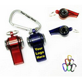 Whistle/ Compass/ Thermometer W/ Split Ring & Carabiner